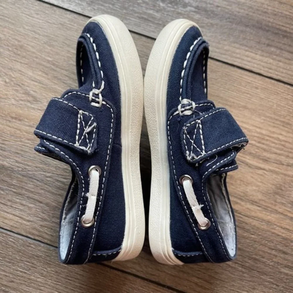 The Children's‎ Place Boys Hook and Loop Navy Slip On Casual Shoes Baby Size 7